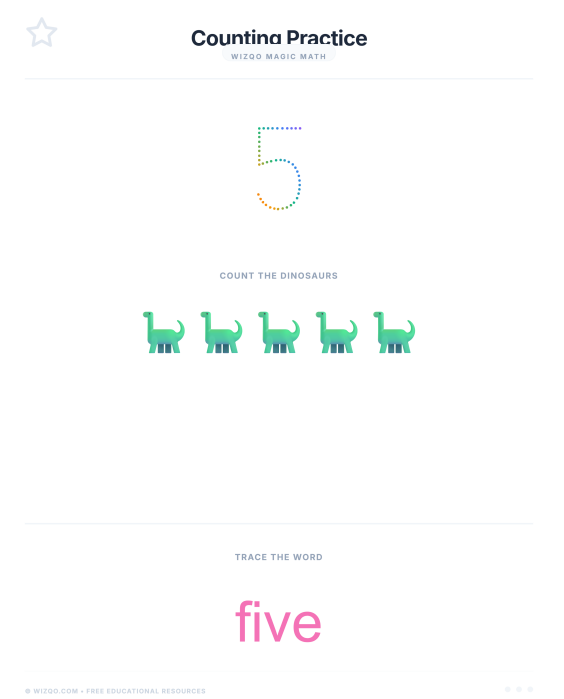 Personalized counting and number tracing worksheet preview